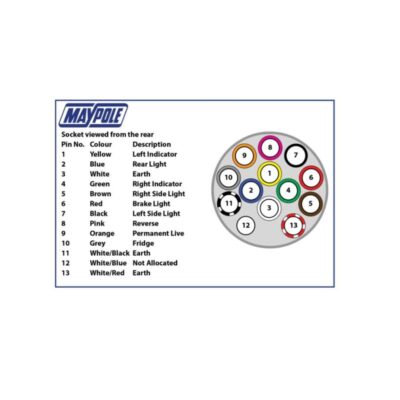 MP1293 Plastic Socket & Seal - 13 Pin - 12V - Image 2
