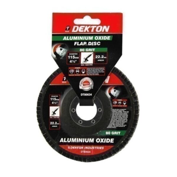 Dekton 115mm Aluminium Oxide Flap Disc 80 Grit